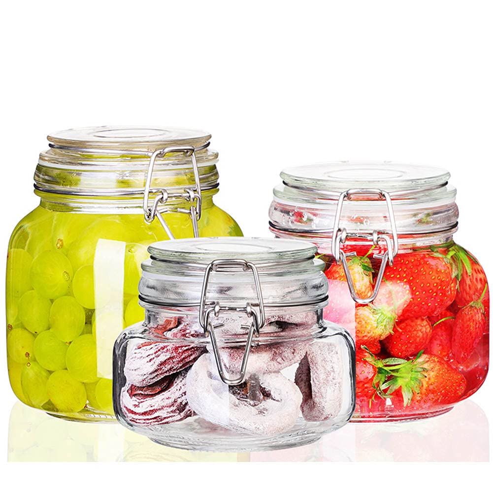 Amazon｜candy88保存容器 ガラス フルーツの缶詰 瓶詰 耐気密缶 密閉